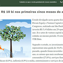 PE/VC investe mais de R$ 10 bi nos primeiros cinco meses do ano